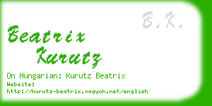 beatrix kurutz business card